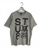 stussyステューシー）の古着「プリントTシャツ」｜グレー