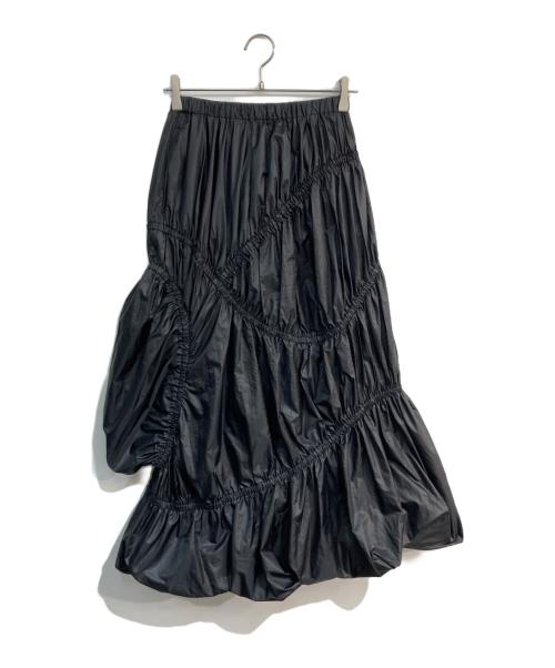 nagonstans（ナゴンスタンス）nagonstans (ナゴンスタンス) Hisoft Ripstop worm skirt　24AW　470HA831 ブラック サイズ:Sの古着・服飾アイテム