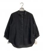 LISALISAリサリサ）の古着「カットワークレースシャツアウター　125S-01-03009」｜ブラック