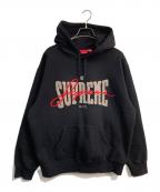 SUPREMEシュプリーム）の古着「Embroidered Chenille Hooded Sweatshirt　22SS」｜ブラック