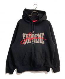 SUPREME（シュプリーム）の古着「Embroidered Chenille Hooded Sweatshirt　22SS 」｜ブラック