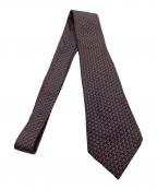 HERMESエルメス）の古着「総柄ネクタイ」｜ネイビー×オレンジ