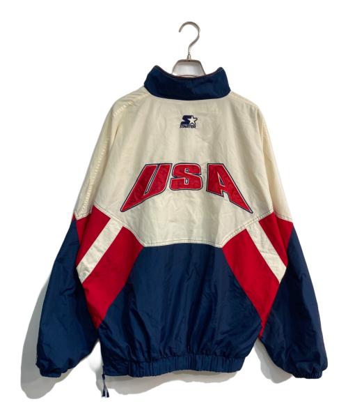 STARTER（スターター）STARTER (スターター) アノラックパーカー 90‘S  アイボリー×ネイビー サイズ:XLの古着・服飾アイテム