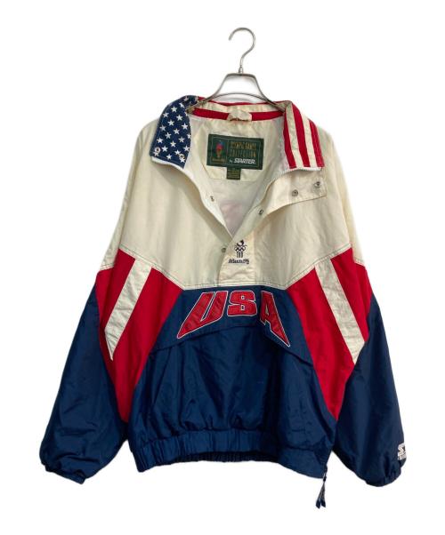 STARTER（スターター）STARTER (スターター) アノラックパーカー 90‘S  アイボリー×ネイビー サイズ:XLの古着・服飾アイテム