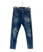 DIESELディーゼル）の古着「D-VIDERダメージデニムパンツ」｜インディゴ