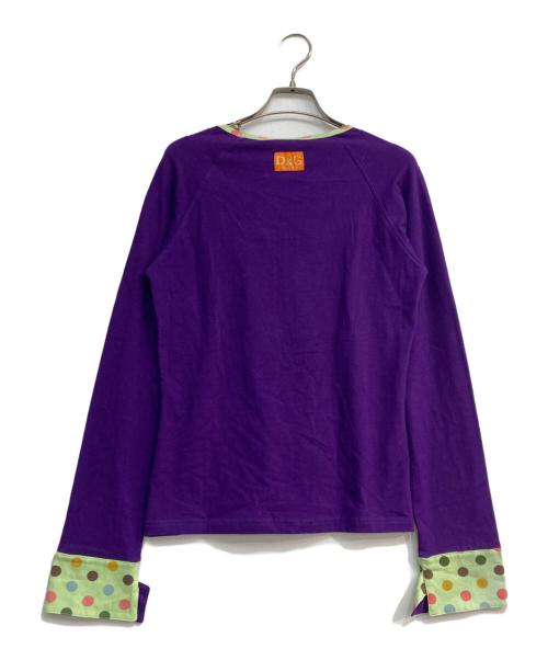 DOLCE & GABBANA（ドルチェ＆ガッバーナ）DOLCE & GABBANA (ドルチェ＆ガッバーナ) 長袖カットソー パープル サイズ:Lの古着・服飾アイテム