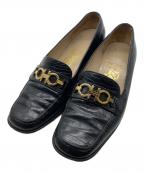 Salvatore Ferragamoサルヴァトーレ フェラガモ）の古着「型押しガンチーニローファー」｜ブラック