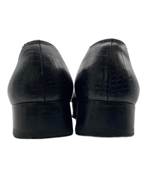 Salvatore Ferragamo（サルヴァトーレ フェラガモ）Salvatore Ferragamo (サルヴァトーレ フェラガモ) 型押しガンチーニローファー ブラック サイズ:5.5の古着・服飾アイテム