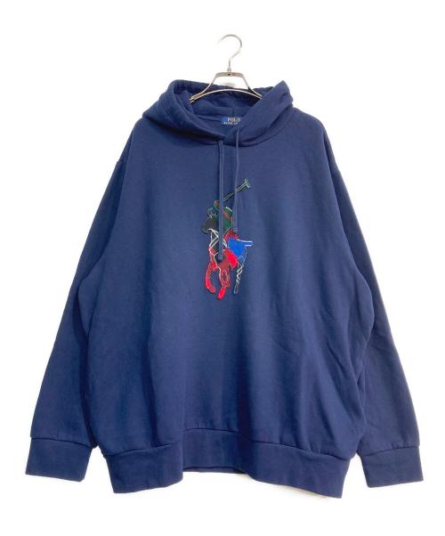 POLO RALPH LAUREN（ポロ・ラルフローレン）POLO RALPH LAUREN (ポロ・ラルフローレン) ロゴパーカー ネイビー サイズ:XXLの古着・服飾アイテム
