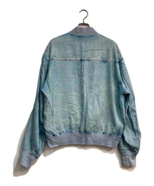 DIESEL（ディーゼル）DIESEL (ディーゼル) J-MAR デニムプリントブルゾン ブルー サイズ:48の古着・服飾アイテム