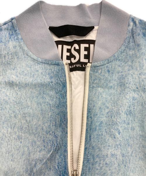DIESEL（ディーゼル）DIESEL (ディーゼル) J-MAR デニムプリントブルゾン ブルー サイズ:48の古着・服飾アイテム