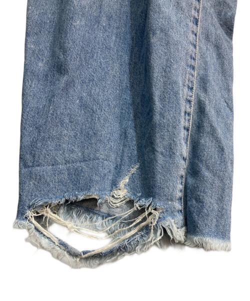 Whim Gazette（ウィムガゼット）Whim Gazette (ウィムガゼット) ラインカーブDENIM ブルー サイズ:M(38)の古着・服飾アイテム
