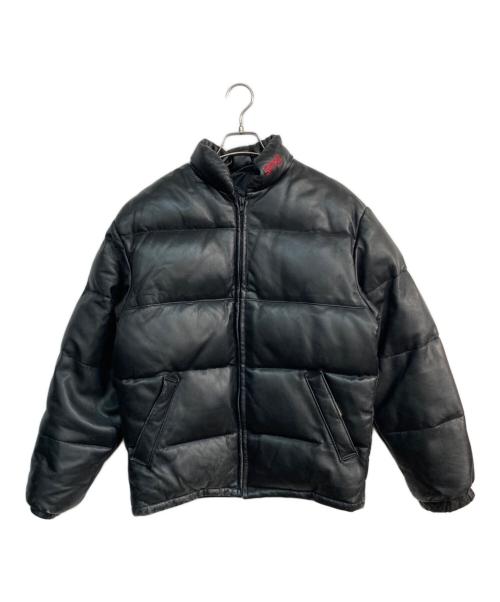 Schott（ショット）Schott (ショット) レザーダウンジャケット　1497604158 ブラック サイズ:38の古着・服飾アイテム