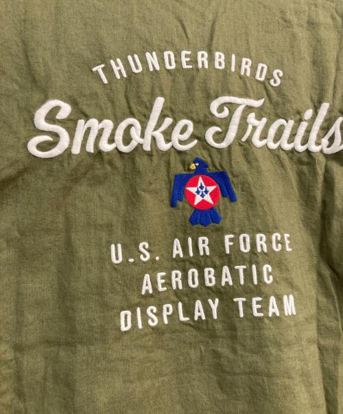 AVIREX（アヴィレックス）AVIREX (アヴィレックス) COTTON LINEN SHORT SLEEVE SHIRT SMOKETAILS カーキ サイズ:2XLの古着・服飾アイテム