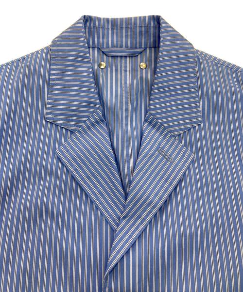 Traditional Weatherwear（トラディショナルウェザーウェア）Traditional Weatherwear (トラディショナルウェザーウェア) NEW TUFTON DOUBLE STITCH ブルー×ホワイト サイズ:Sの古着・服飾アイテム