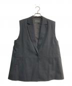 Nobleノーブル）の古着「コットンリネンパワーショルダージレ」｜ブラック