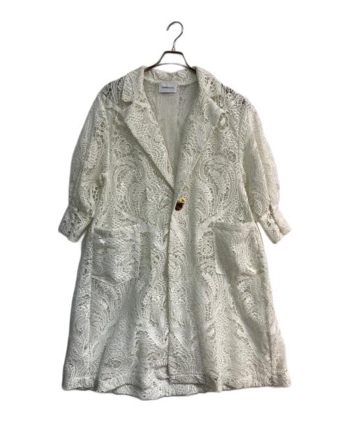 ANDREA&Co.（アンドレアアンドコー）ANDREA&Co. (アンドレアアンドコー) レースコート　anmi-YK23F17 ホワイト サイズ:FREEの古着・服飾アイテム