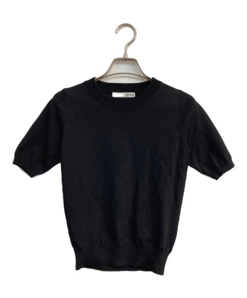 JENNE（ジェンヌ）JENNE (ジェンヌ) パリジェンヌ半袖ニット ブラック サイズ:SIZESの古着・服飾アイテム