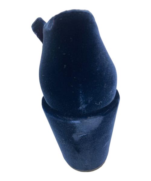 3.1 phillip lim（スリーワンフィリップリム）3.1 phillip lim (スリーワンフィリップリム) ベロアヒールパンプス ネイビー サイズ:36の古着・服飾アイテム