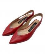 sergio rossiセルジオロッシ）の古着「バックスリング ポインテッドトゥシューズ」｜レッド