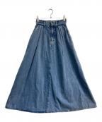 editionエディション）の古着「コットン デニムフレアSK」｜インディゴ