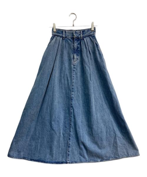 edition（エディション）edition (エディション) コットン デニムフレアSK インディゴ サイズ:34の古着・服飾アイテム