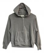 LES TIENレスティエン）の古着「CROPPED ZIP HOODIE(クロップド ジップ フーディ)」｜グレー