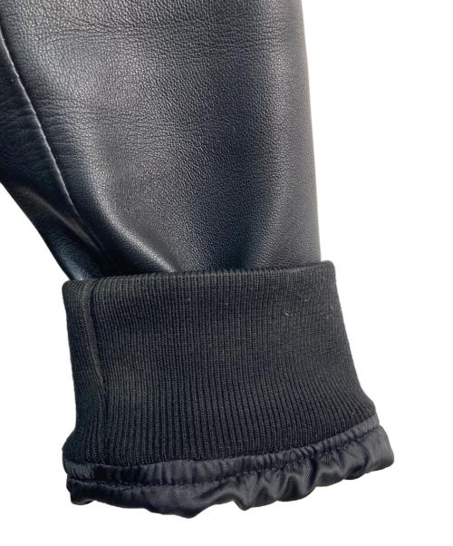 BEAUTY&YOUTH UNITED ARROWS（ビューティーアンドユースユナイテッドアローズ）BEAUTY&YOUTH UNITED ARROWS (ビューティーアンドユースユナイテッドアローズ) シープレザー ボンバー ジャケット ブラック サイズ:Lの古着・服飾アイテム