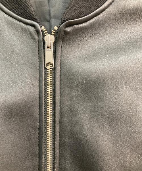 BEAUTY&YOUTH UNITED ARROWS（ビューティーアンドユースユナイテッドアローズ）BEAUTY&YOUTH UNITED ARROWS (ビューティーアンドユースユナイテッドアローズ) シープレザー ボンバー ジャケット ブラック サイズ:Lの古着・服飾アイテム