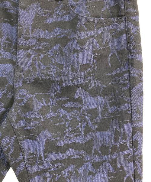 SEE BY CHLOE（シーバイクロエ）SEE BY CHLOE (シーバイクロエ) ホース柄デニムパンツ ネイビー×ブラック サイズ:SIZE32の古着・服飾アイテム