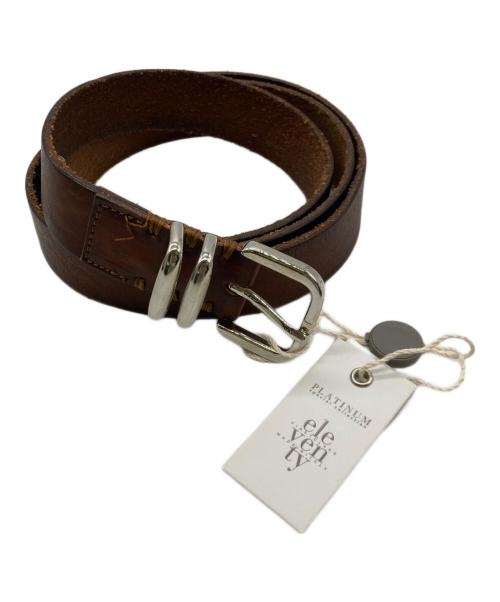 eleventy（イレブンティ）eleventy (イレブンティ) レザーベルト ブラウン 未使用品の古着・服飾アイテム
