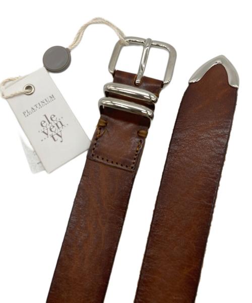 eleventy（イレブンティ）eleventy (イレブンティ) レザーベルト ブラウン 未使用品の古着・服飾アイテム
