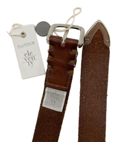 eleventy（イレブンティ）eleventy (イレブンティ) レザーベルト ブラウン 未使用品の古着・服飾アイテム