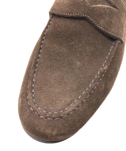 Cento Felina（チェントフェリーナ）Cento Felina (チェントフェリーナ) スウェードコインローファー ブラウン サイズ:6 1/2の古着・服飾アイテム