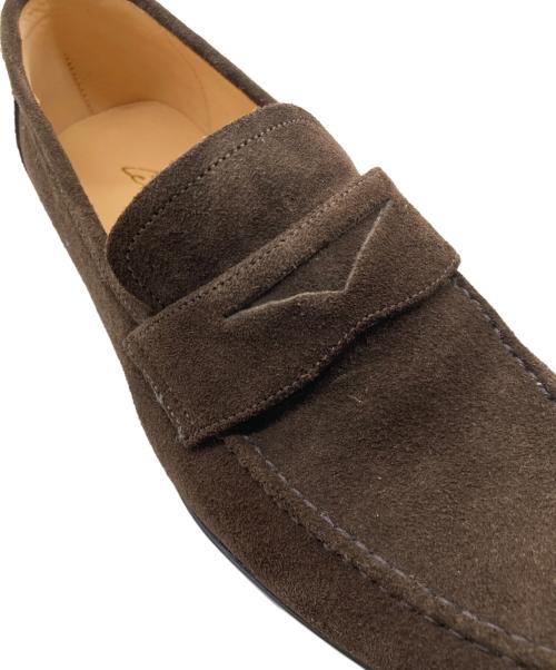 Cento Felina（チェントフェリーナ）Cento Felina (チェントフェリーナ) スウェードコインローファー ブラウン サイズ:6 1/2の古着・服飾アイテム