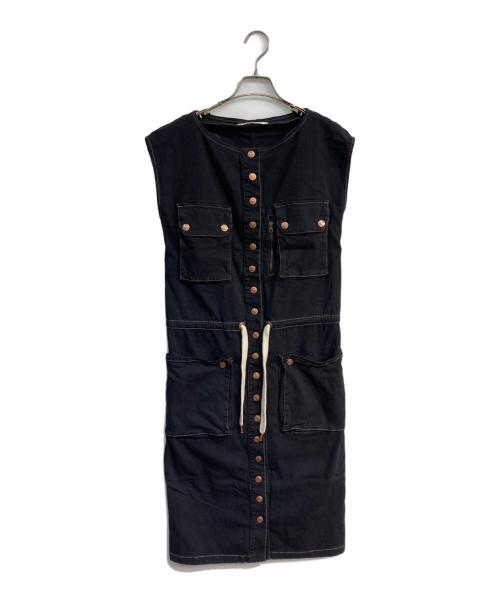SEE BY CHLOE（シーバイクロエ）SEE BY CHLOE (シーバイクロエ) ノースリーブワンピース ネイビー サイズ:38の古着・服飾アイテム