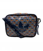 adidas Originalsアディダスオリジナル）の古着「モノグラムプリント エアライナーバッグ」｜ネイビー×オレンジ