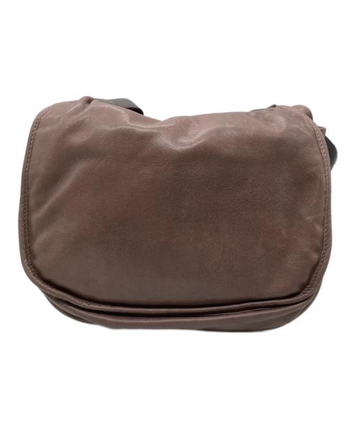 LONGCHAMP（ロンシャン）LONGCHAMP (ロンシャン) フラップレザーショルダーバッグ パープルの古着・服飾アイテム