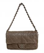CHANELシャネル）の古着「マトラッセチェーンバッグ」｜ブラウン