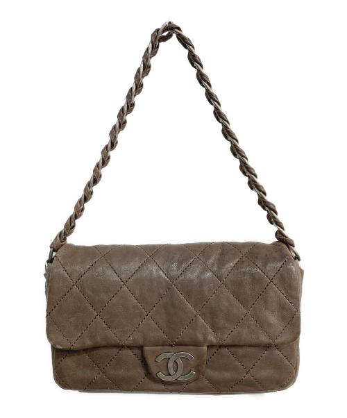 CHANEL（シャネル）CHANEL (シャネル) マトラッセチェーンバッグ ブラウンの古着・服飾アイテム
