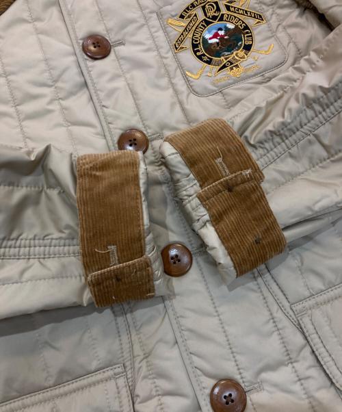 RALPH LAUREN（ラルフローレン）RALPH LAUREN (ラルフローレン) ワッペンキルティングジャケット ベージュ サイズ:9の古着・服飾アイテム