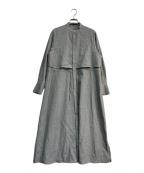 23区ニジュウサンク）の古着「TWマットクロス シャツワンピース」｜グレー