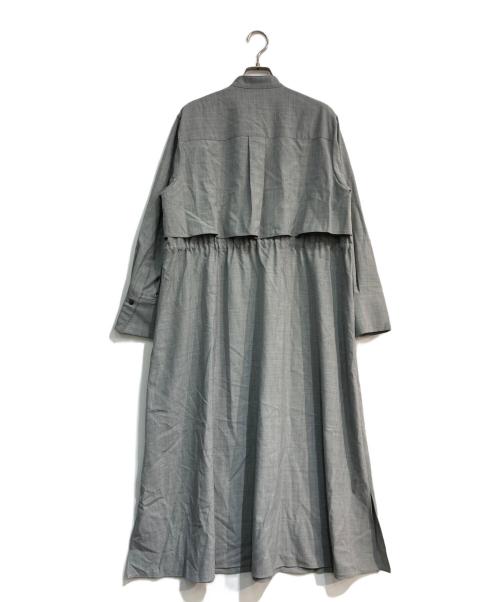23区（ニジュウサンク）23区 (ニジュウサンク) TWマットクロス シャツワンピース グレー サイズ:S(36)の古着・服飾アイテム