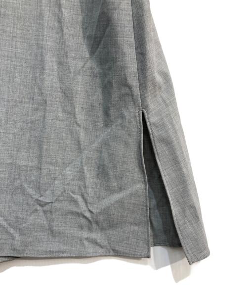 23区（ニジュウサンク）23区 (ニジュウサンク) TWマットクロス シャツワンピース グレー サイズ:S(36)の古着・服飾アイテム