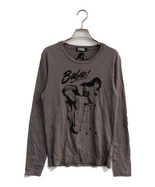 Hysteric Glamour（ヒステリックグラマー）Hysteric Glamour (ヒステリックグラマー) プリントカットソー　0231CL02 グレー サイズ:Sの古着・服飾アイテム