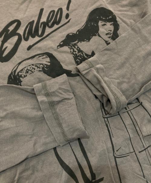 Hysteric Glamour（ヒステリックグラマー）Hysteric Glamour (ヒステリックグラマー) プリントカットソー　0231CL02 グレー サイズ:Sの古着・服飾アイテム