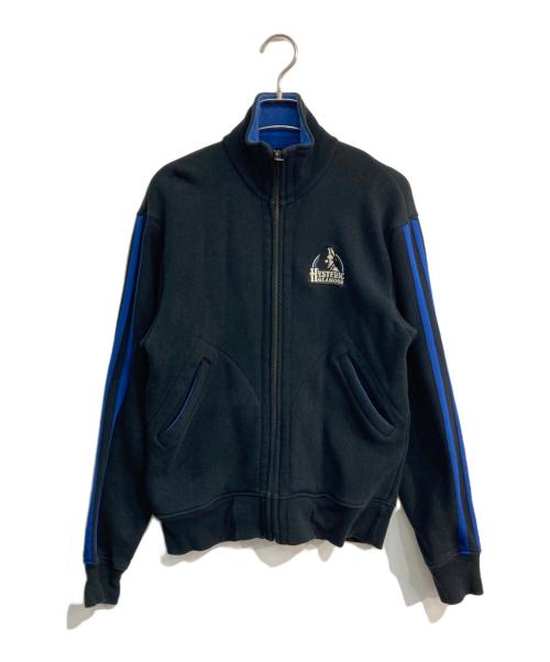 Hysteric Glamour（ヒステリックグラマー）Hysteric Glamour (ヒステリックグラマー) ヒスガールジップアップスウェット　0224CJ01 ブラック×ブルー サイズ:Sの古着・服飾アイテム