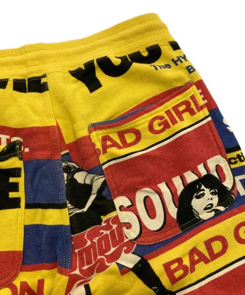 Hysteric Glamour（ヒステリックグラマー）Hysteric Glamour (ヒステリックグラマー) BAD GIRL CONNEXXXION柄 スウェットパンツ　02213CP02 イエロー サイズ:Sの古着・服飾アイテム