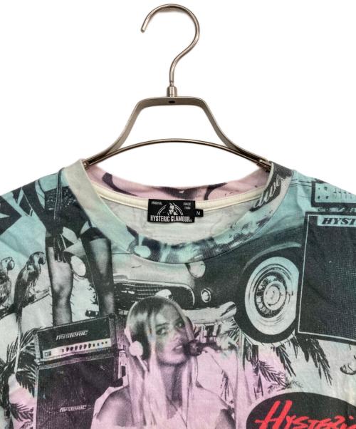 Hysteric Glamour（ヒステリックグラマー）Hysteric Glamour (ヒステリックグラマー) MONDO HOLIDAY Tシャツ　02212CT17 グリーン×パープル サイズ:Ｍの古着・服飾アイテム