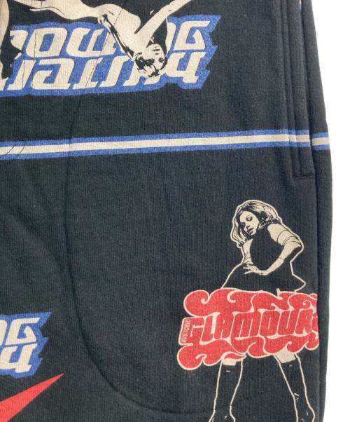 Hysteric Glamour（ヒステリックグラマー）Hysteric Glamour (ヒステリックグラマー) 総柄スウェットパンツ　02193CP06 ブラック サイズ:Mの古着・服飾アイテム